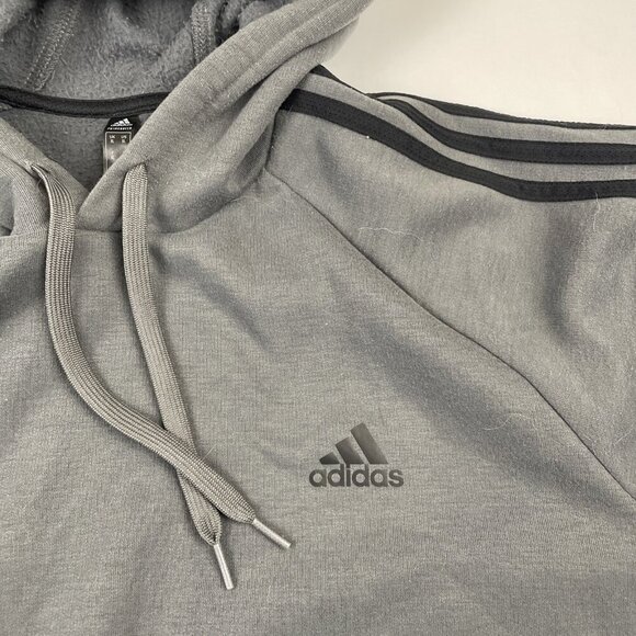 Adidas Hoodie Sweatshirt Men’s XL Prime Green Black Stripes Logo Polyester - Picture 8 of 9